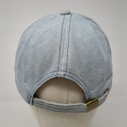 Unbranded Slideback Hat Blue One Size Solid Adjustable Denim Blank