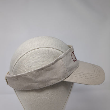 Tru Grocer Federal Credit Union Strapback Sun Visor Hat Tan OSFA Adjustable