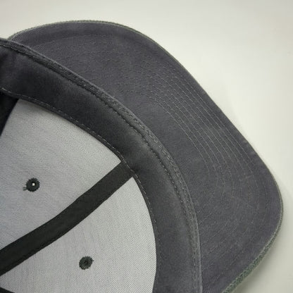 Decky Baseball Cap Gray 7 1/4 Fitted 6-Panel Flat Brim Solid Hat