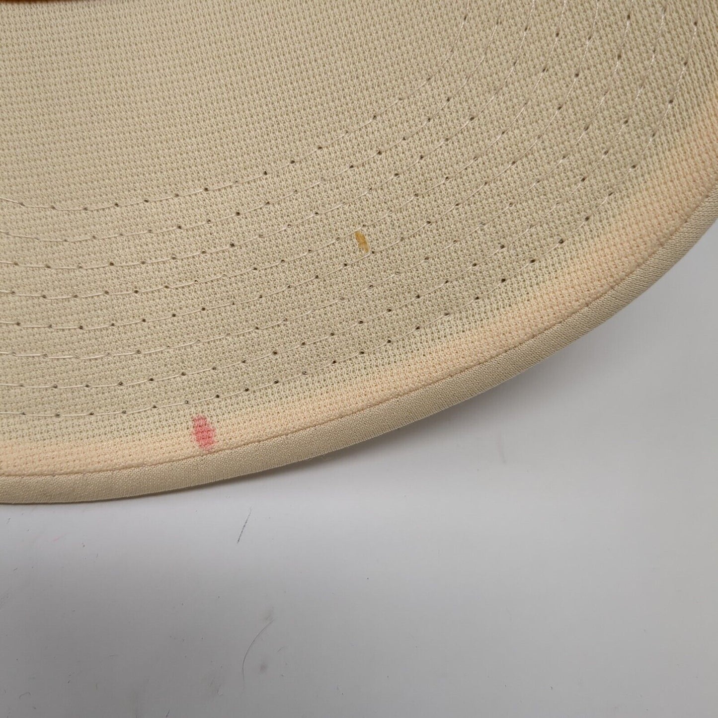 Unbranded Snapback Trucker Hat Tan OSFA Adjustable Stitch Paisley Mesh Back