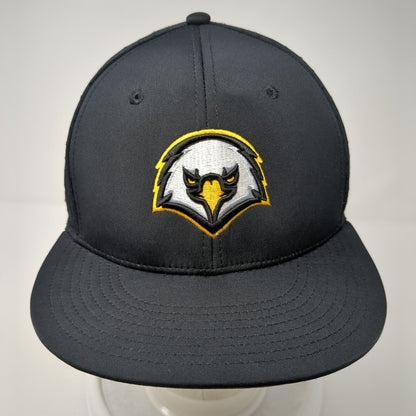 Golden Eagle Soar Fitted Hat Black Medium Embroidered 6 Panel The Game