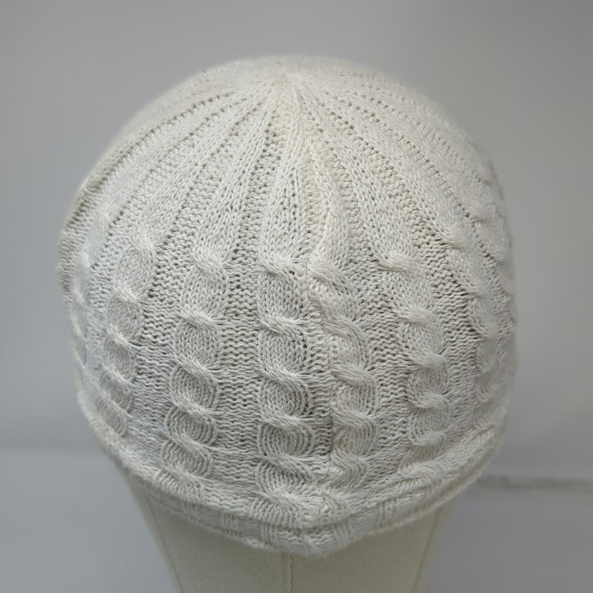 Army Cap White One Size Cable Knit Cotton Blend Brimmed Visor Stretch Solid Hat