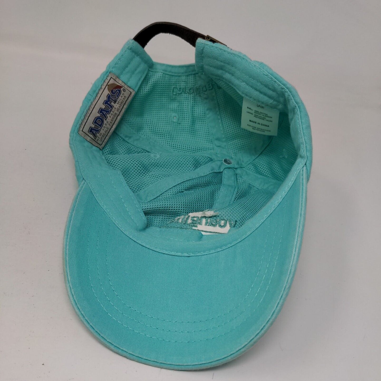 Young Life Young Lives Carolina Point Slideback Hat Blue One Size Leather Strap