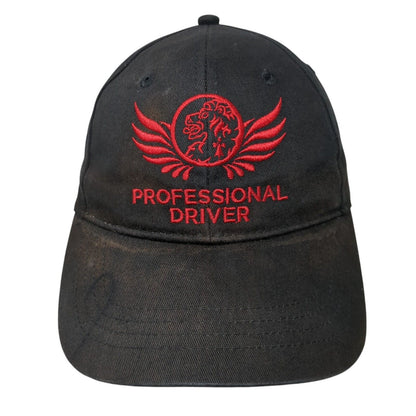 Professional Driver Strapback Hat Black One Size Global Transportation