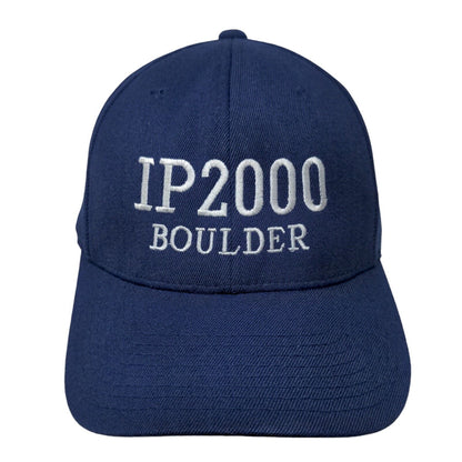 IP2000 Boulder 4/24 - 6/1/00 Fitted Hat Blue L/XL Flexfit Yupoong Vintage Y2K