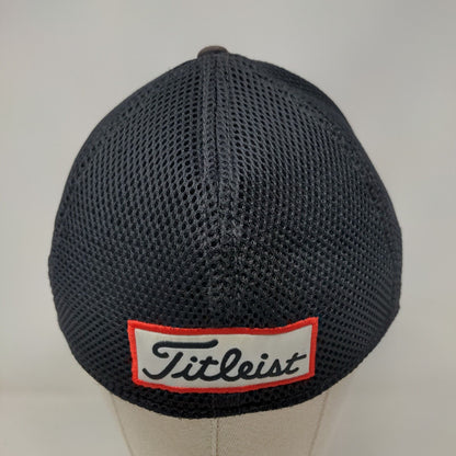 Titleist FJ Pro V1 Fitted Hat Black Medium-Large Embroidered Breathable