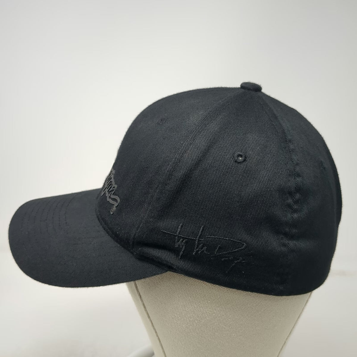 Troy Lee Designs Baseball Cap Black S/M Flexfit Raised Rubber Logo Signature Hat