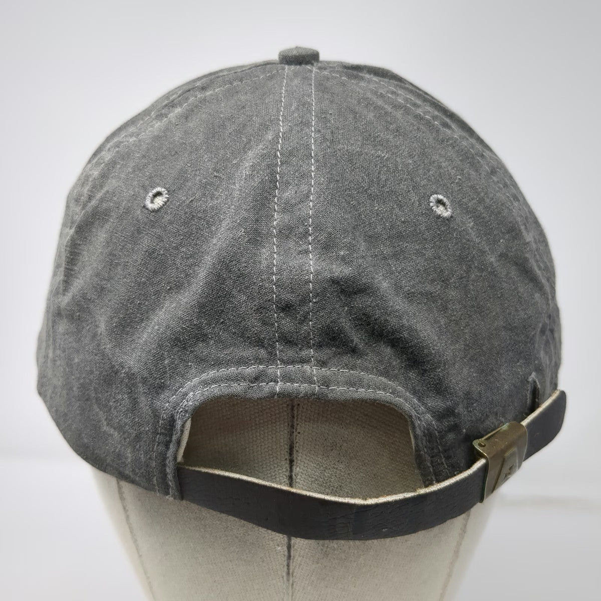 Texace Baseball Cap Gray Majestic Oaks Golf Club Leather Strapback Hat Vintage