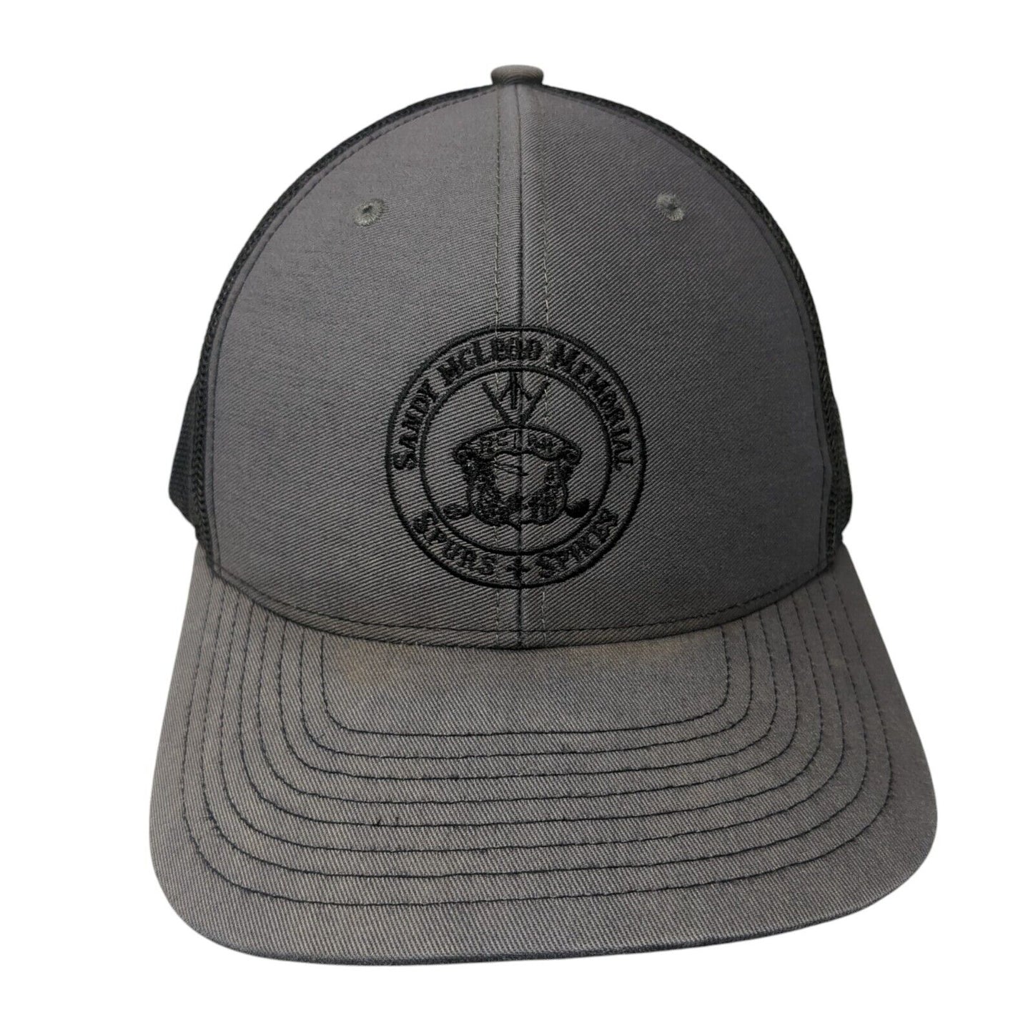 Sandy McLeod Memorial Snapback Trucker Hat Gray One Size Mesh Back