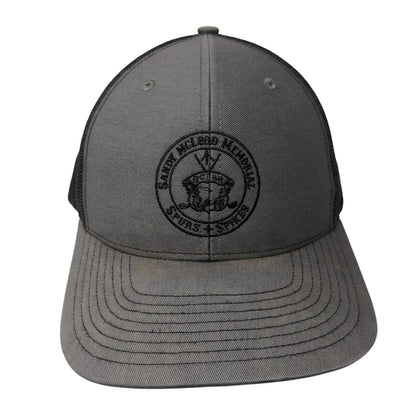 Sandy McLeod Memorial Snapback Trucker Hat Gray One Size Mesh Back