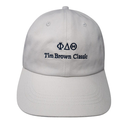 Tim Brown Classic Slideback Hat White One Size Adjustable Embroidered