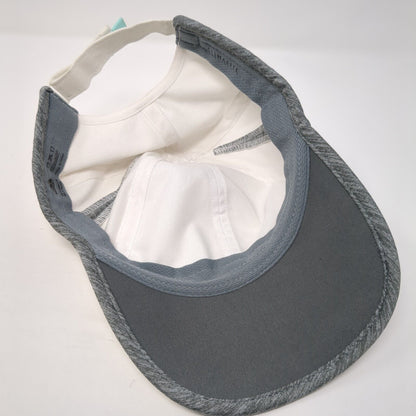 Adidas 3 Stripes Climalite Strapback Hat White One Size Gray Trim