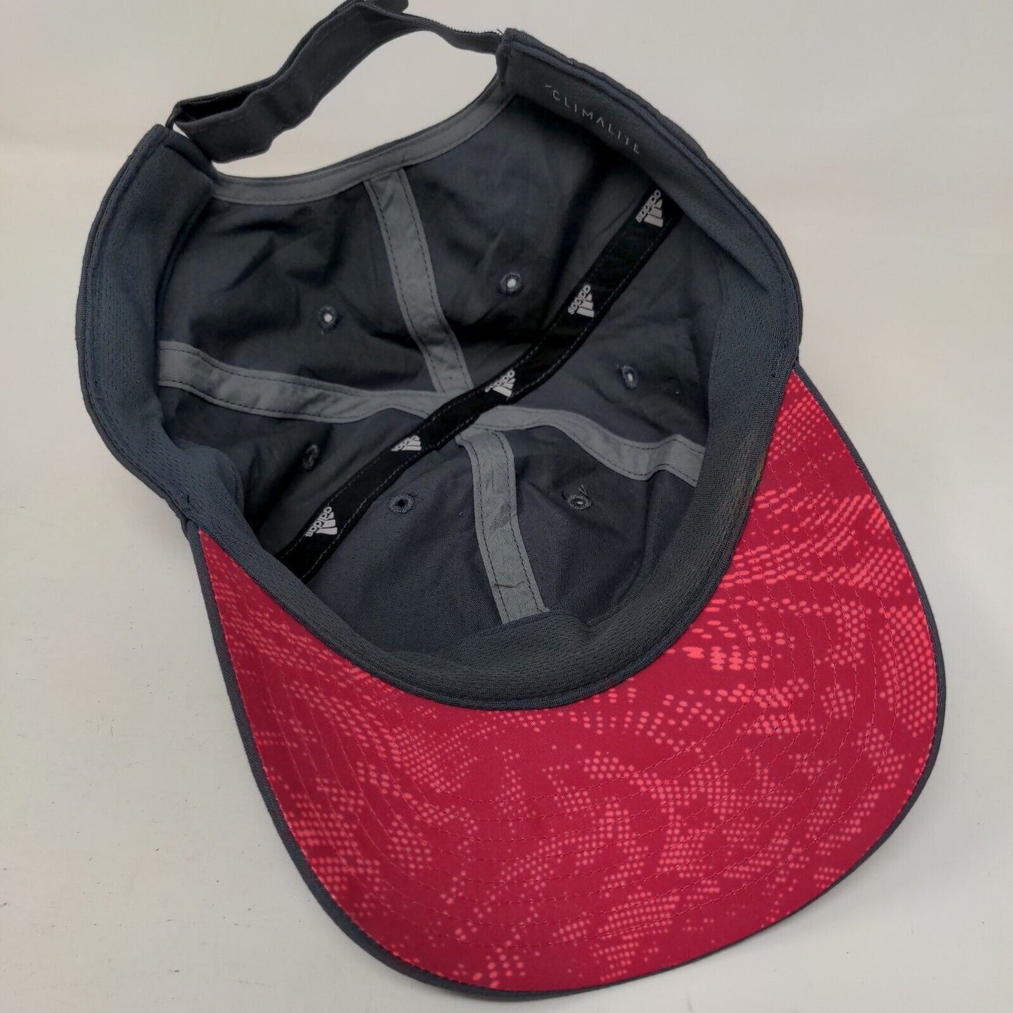 Adidas 3 Stripes Strapback Hat Gray One Size Adjustable Solid 6 Panel