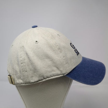 Twins Enterprise Baseball Cap Beige Blue OSFM Savannah GA USA Flag Strapback hat