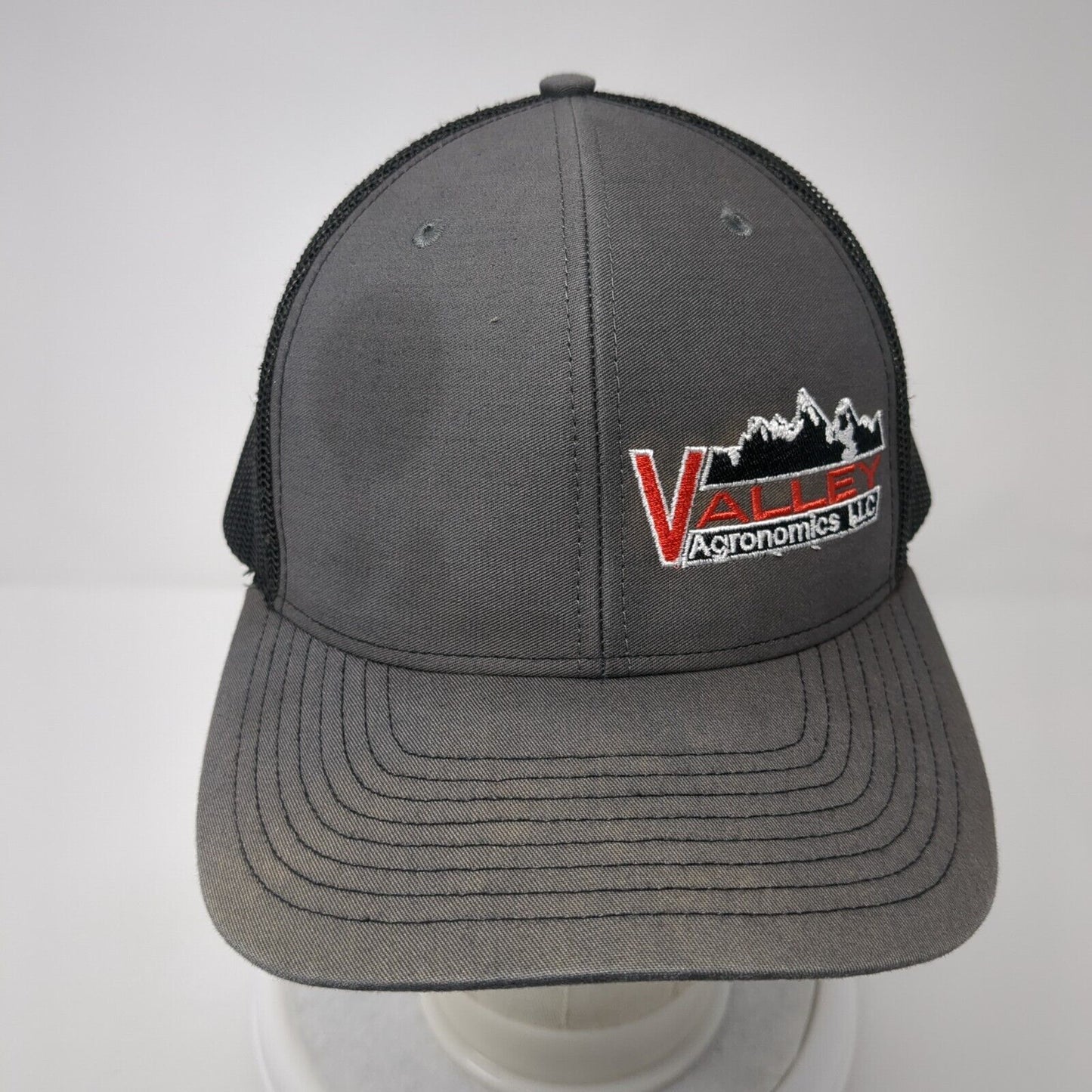 Valley Agronomics LLC 112 Trucker Hat Gray OS Adjustable Mesh Back Richardson