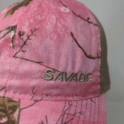 Port Authority Women's Snapback Mesh Back Hat Pink Camo Adjustable Savage Logo