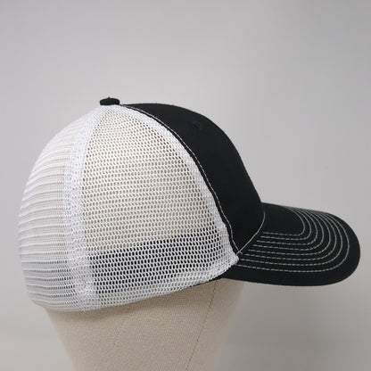 Platt Fitted Mesh Back Trucker Hat Black One Size Colorblock 6 Panel
