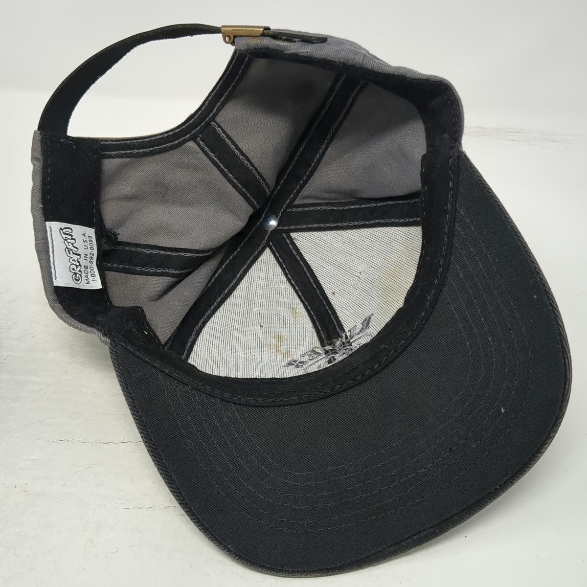 Graffiti Ruger Armorer School Gray Black Baseball Cap Hat One Size Strapback