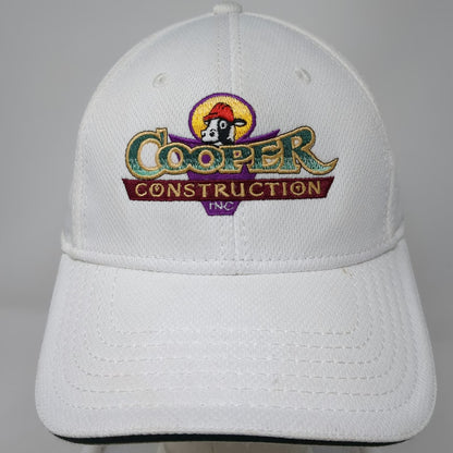 OTTO White Baseball Cap One Size Cooper Construction Cow Logo Strapback Hat