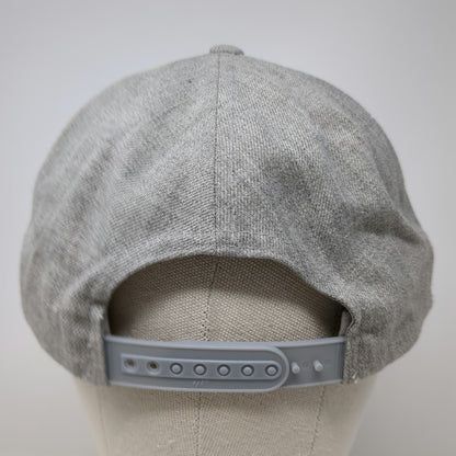 Yupoong Snapback Hat Gray One Size Toyota Logo Green Underbrim Flat Brim Wool