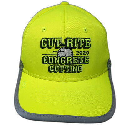 MAX Baseball Cap Green One Size Reflective High Vis Concrete Cutting Hat