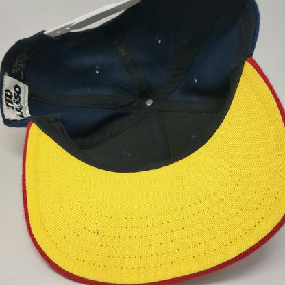 Ted Lasso Snapback Hat Blue Red One Size Believe Patch Yellow Underbrim Show