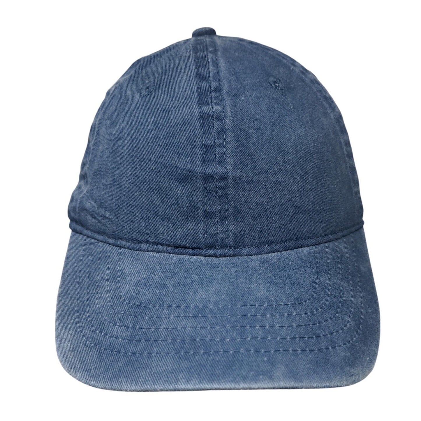Infinity Strapback Hat Blue OSFM Adjustable Solid 6 Panel Blank