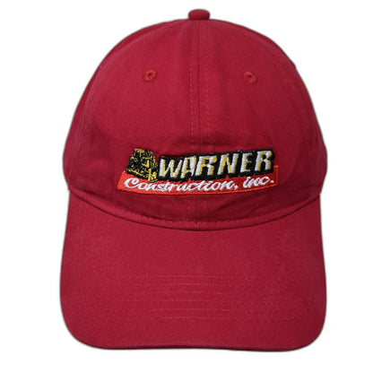 Port & Company Baseball Cap Red OSFM Warner Construction Hat Excavator Graphic
