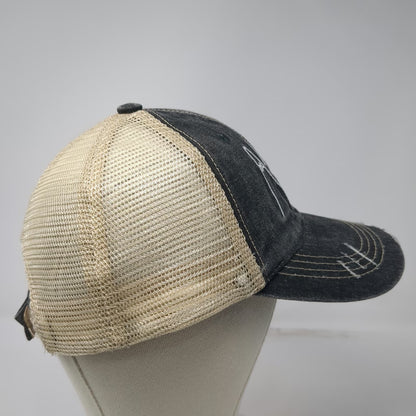Katydid Baseball Cap Black One Size Adventure Waits Mountain Mesh Distressed Hat