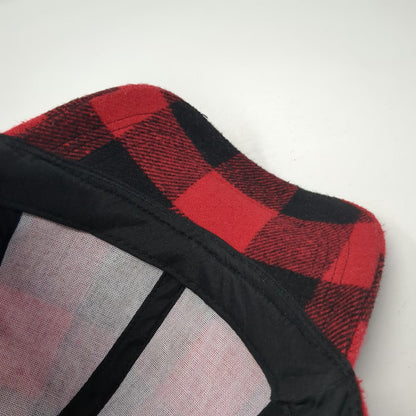 Red Black Buffalo Plaid Baseball Cap One Size Strapback Adjustable Outdoor Hat