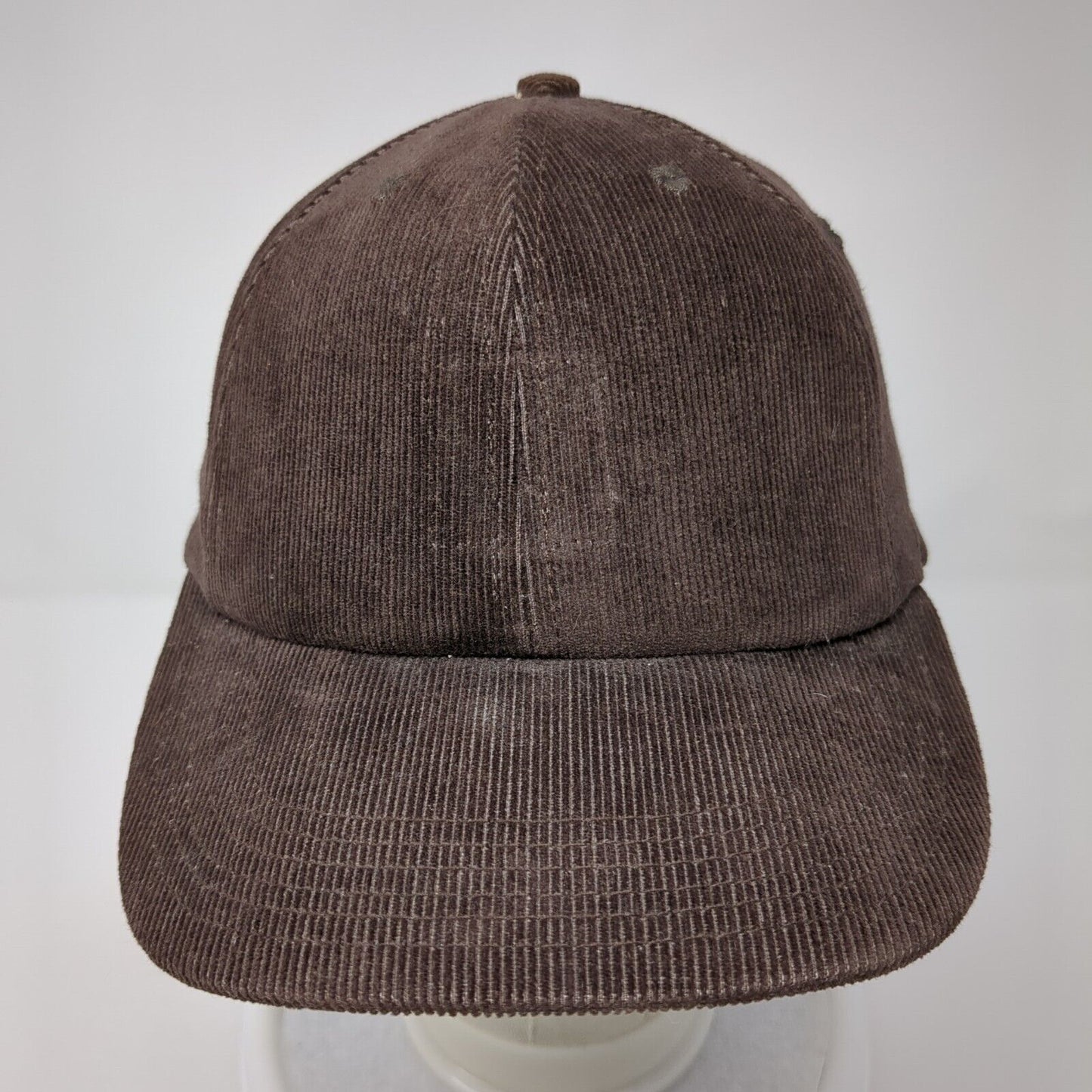 Unbranded Snapback Hat Brown One Size Adjustable Vented Holes 6 Panel Blank