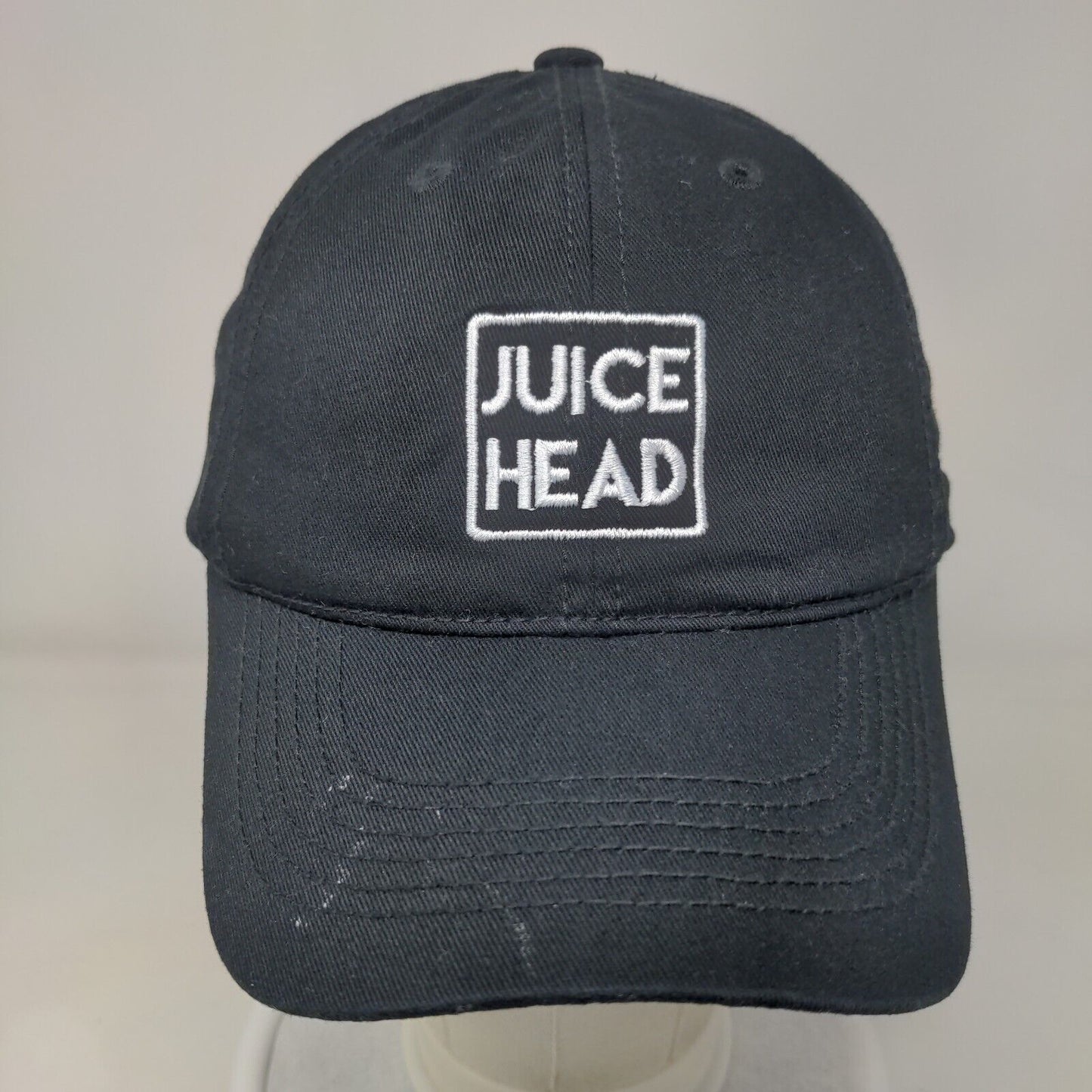 Juice Head Slideback Hat Black One Size Adjustable Embroidered 6 Panel