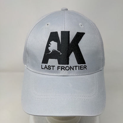 AK Last Frontier Strapback Hat Gray One Size Embroidered 6 Panel