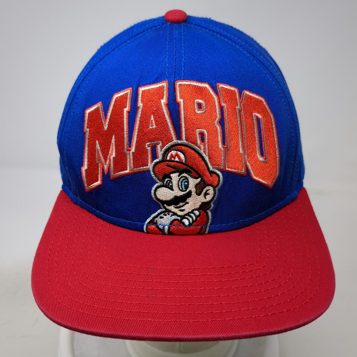 Nintendo Mario Snapback Hat Blue Red One Size Embroidered Character Logo Game