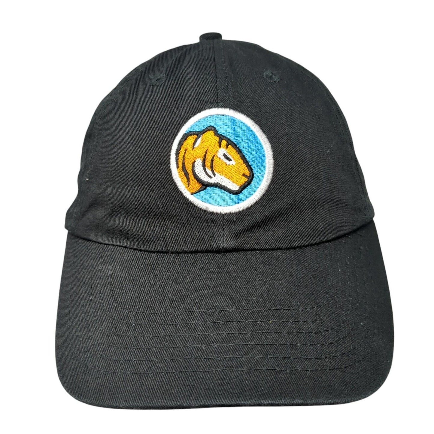 Unbranded Slideback Hat Black One Size Adjustable Embroidered 6 Panel Cotton