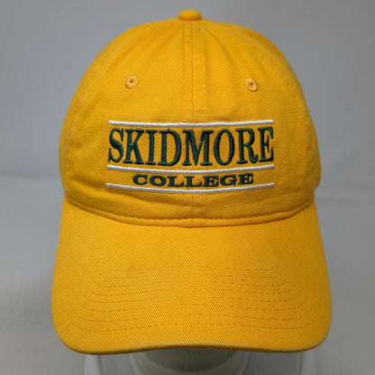 The Game Skidmore College NCAA Yellow Cap OSFM Cotton Slideback Logo Hat