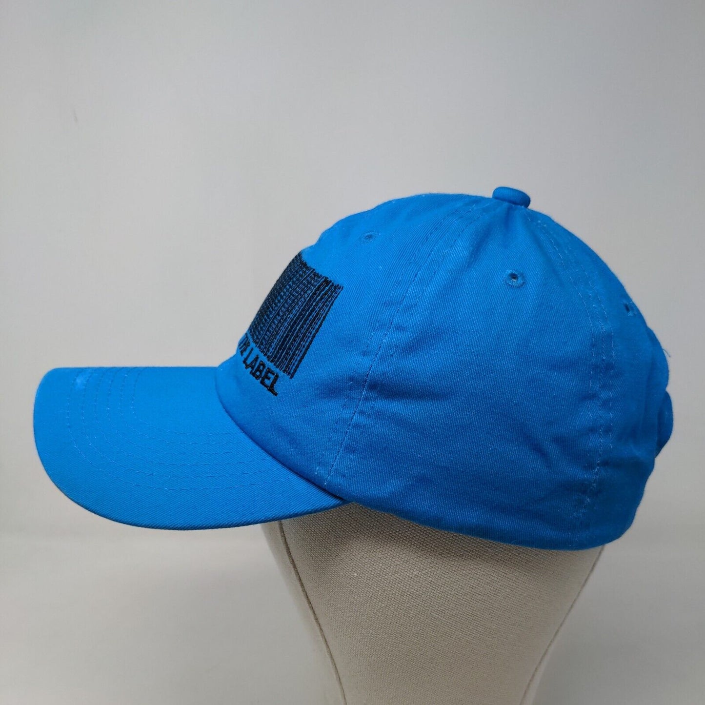 Unbranded Men's Slideback Hat Blue Size OSFM Embroidered Bar Code Label Logo