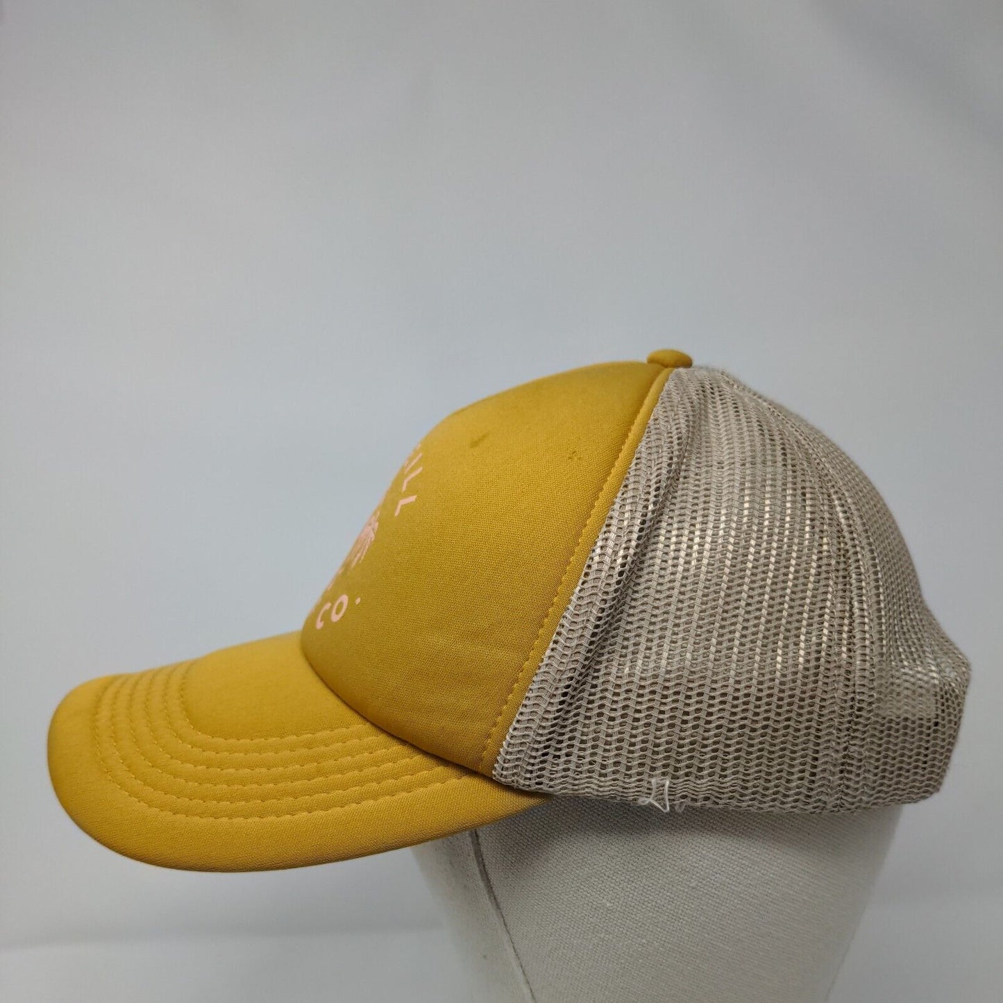 O'Neill Surf Co. Snapback Mesh Back Trucker Hat Yellow OSFA Colorblock