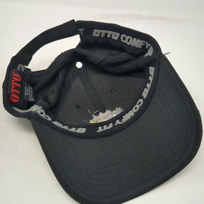 Otto Baseball Cap Black One Size Wealthy Way Lion Logo Strapback Stretch Hat
