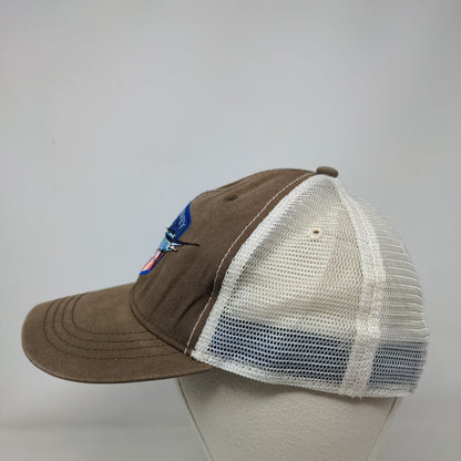 Guy Harvey Snapback Mesh Back Trucker Hat Brown One Size Colorblock