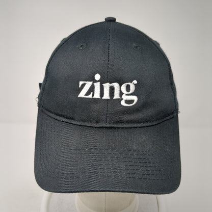 Zing Slideback Baseball Cap Black One Size Adjustable Embroidered Port Authority