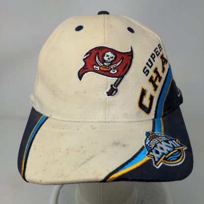 Reebok NFL Strapback Hat Tampa Bay Buccaneers Super Bowl XXXVI Champion Distress