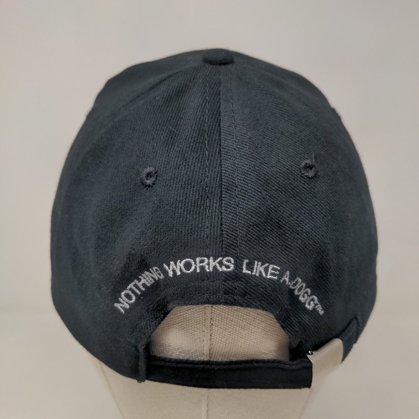 Salt Dogg Spreaders Men's Slideback Hat Black Adjustable Embroidered Logo Cotton