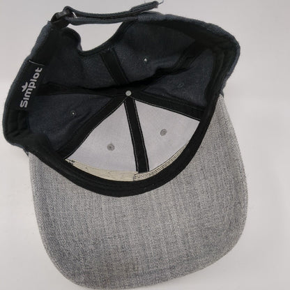 Simplot Patch Strapback Hat Gray One Size Adjustable Colorblock 6 Panel