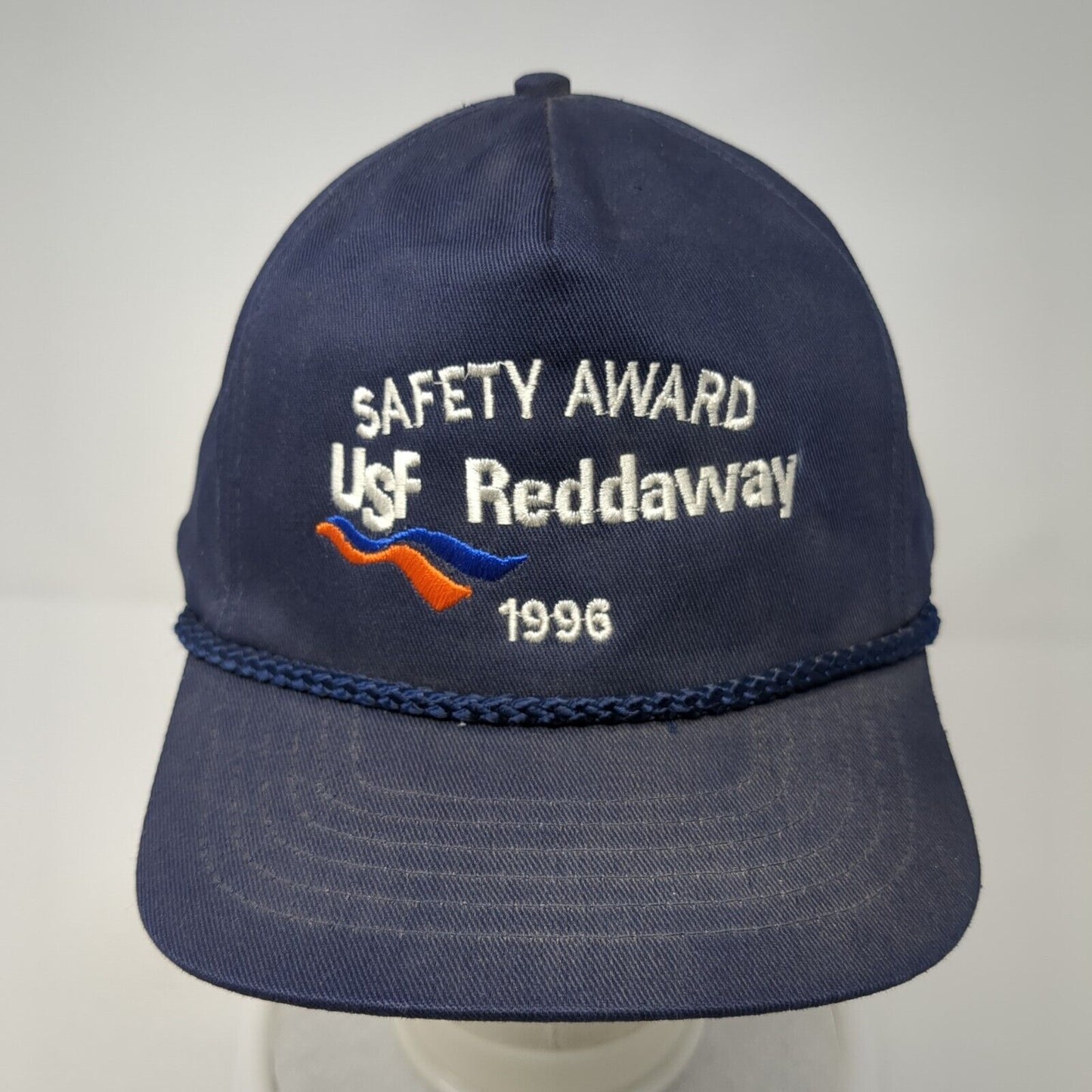 Safety Award USF Reddaway 1996 Snapback Hat Blue One Size Adjustable Rope KC