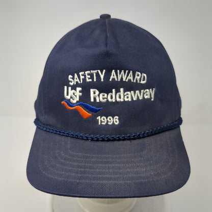 Safety Award USF Reddaway 1996 Snapback Hat Blue One Size Adjustable Rope KC