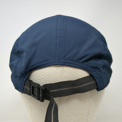 ASICS 5 Panel Blue Hat One Size Embroidered Logo Adjustable Strapback Sport