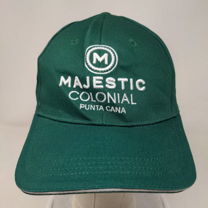Majestic Colonial Punta Cana Slideback Hat Green One Size Embroidered