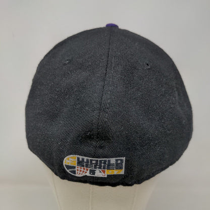New Era Men's Fitted Hat Black 7 3/4 Embroidered Colorado Rockies World Series