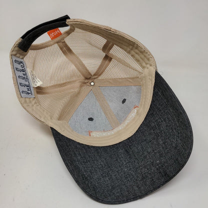 McAllisters Deli Men's Strapback Mesh Back Hat Gray Tan Employee Uniform Logo